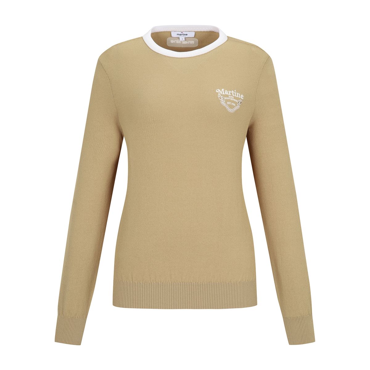 마틴골프(MARTINE GOLF) Round Lecture Long Sleeved Knit_BEIGE