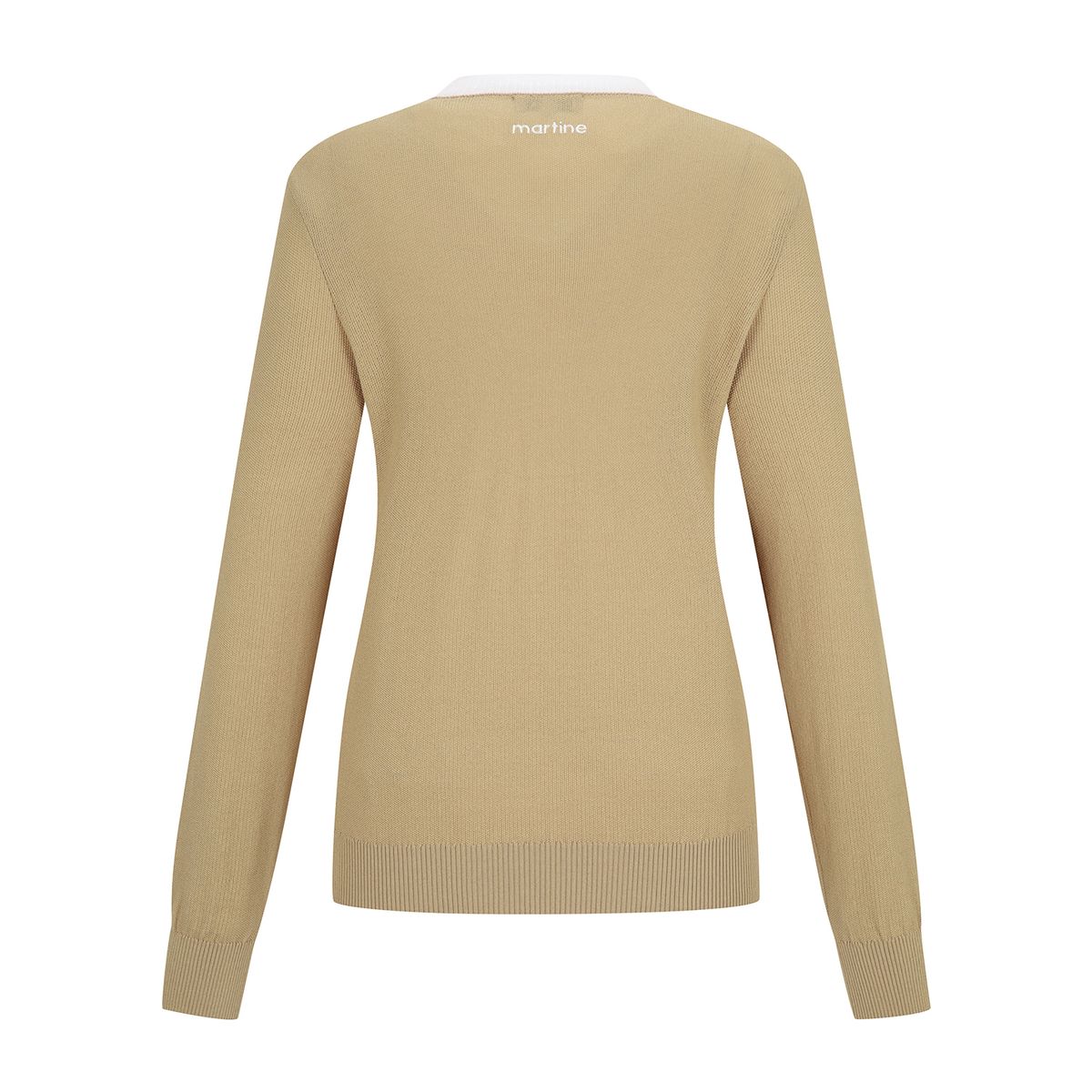 마틴골프(MARTINE GOLF) Round Lecture Long Sleeved Knit_BEIGE