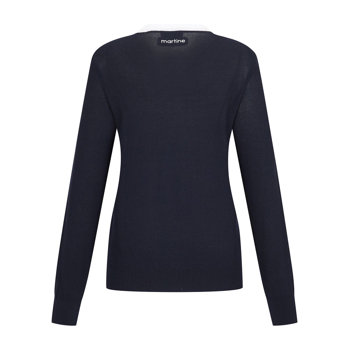 마틴골프(MARTINE GOLF) Round Lecture Long Sleeved Knit_NAVY
