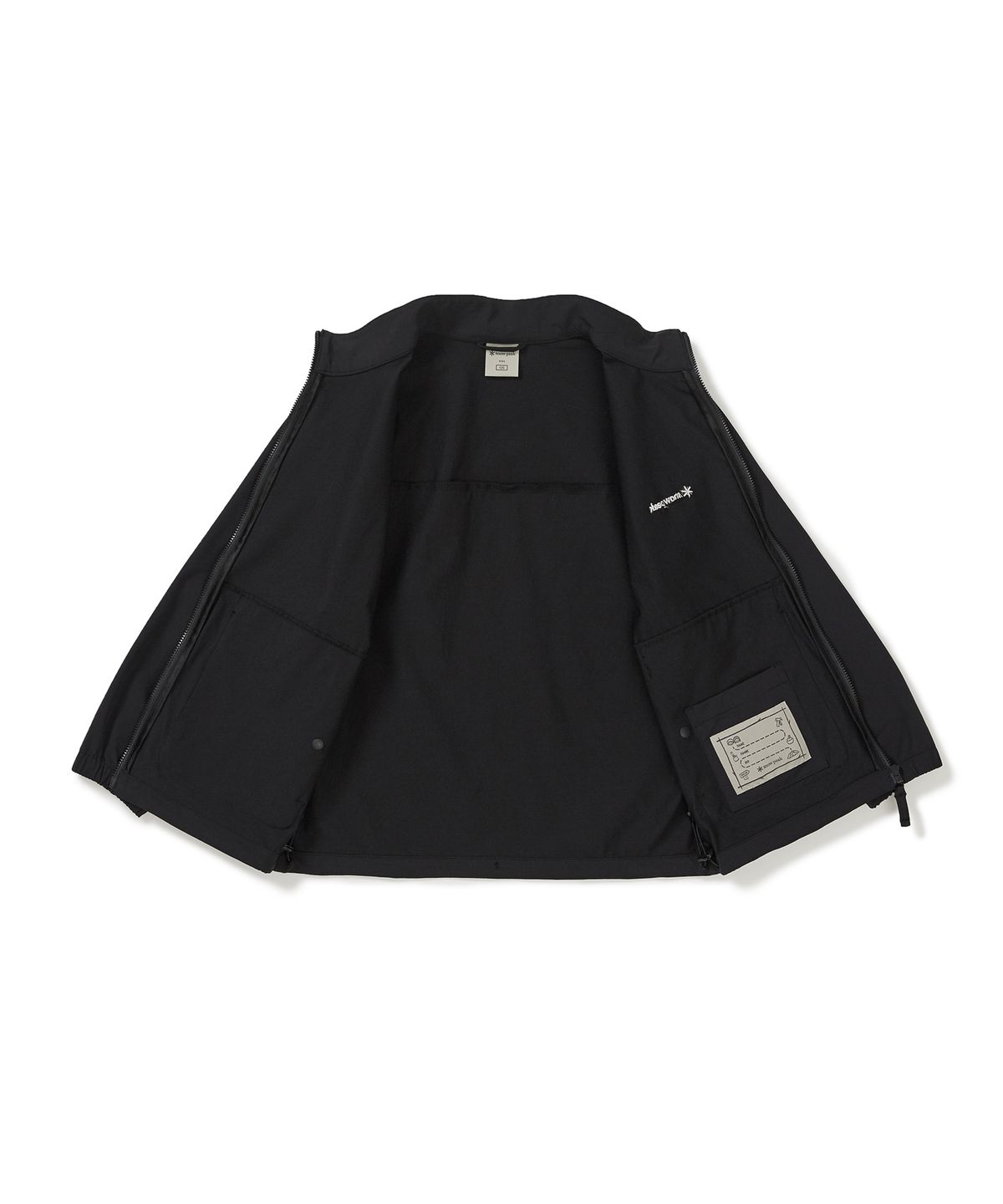 스노우피크 어패럴 키즈(SNOWPEAK APPAREL KIDS) 키즈 라고 에어 스탠드넥 바람막이 (S25SKTWB80) Black