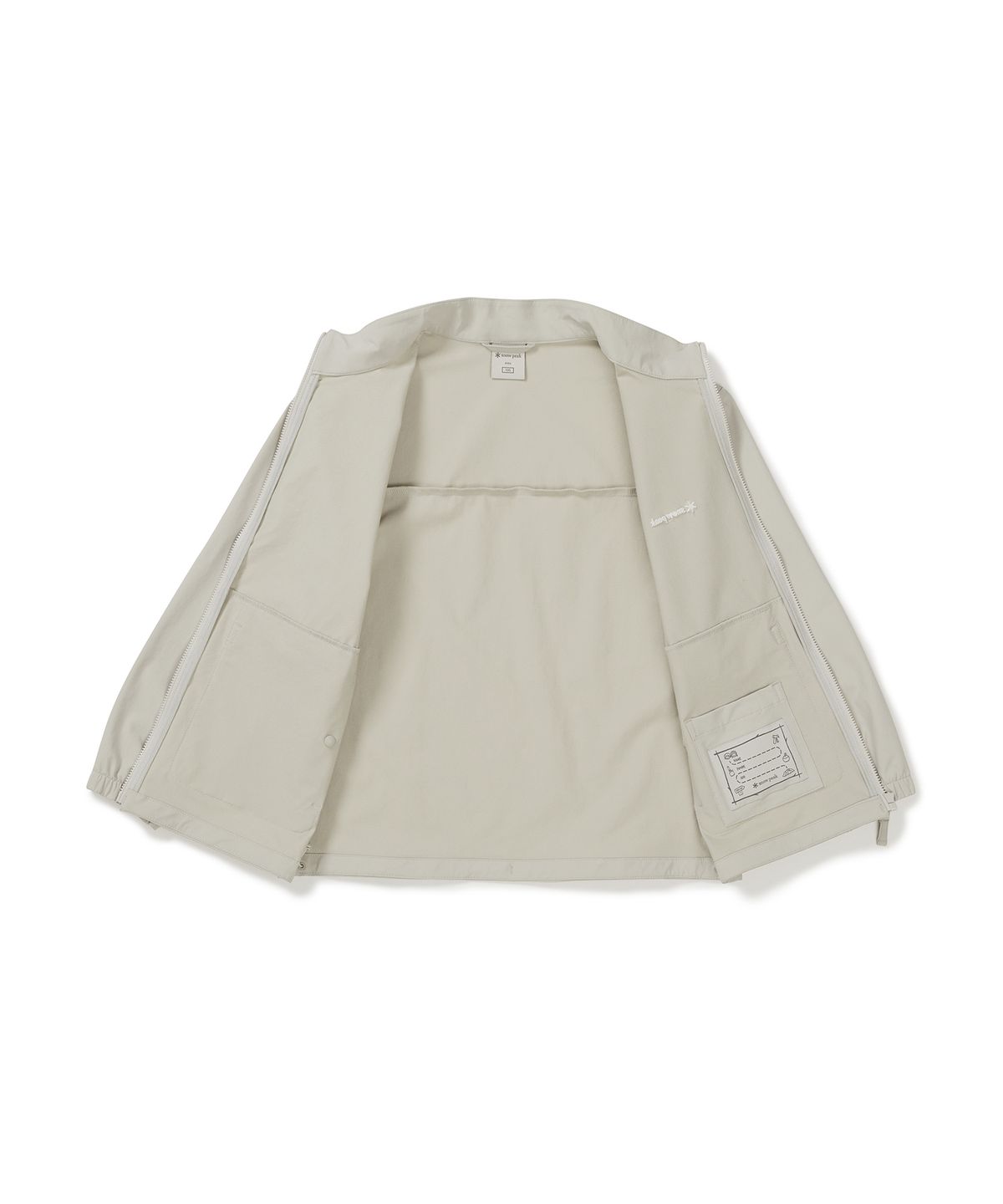 스노우피크 어패럴 키즈(SNOWPEAK APPAREL KIDS) 키즈 라고 에어 스탠드넥 바람막이 (S25SKTWB80) Light Beige