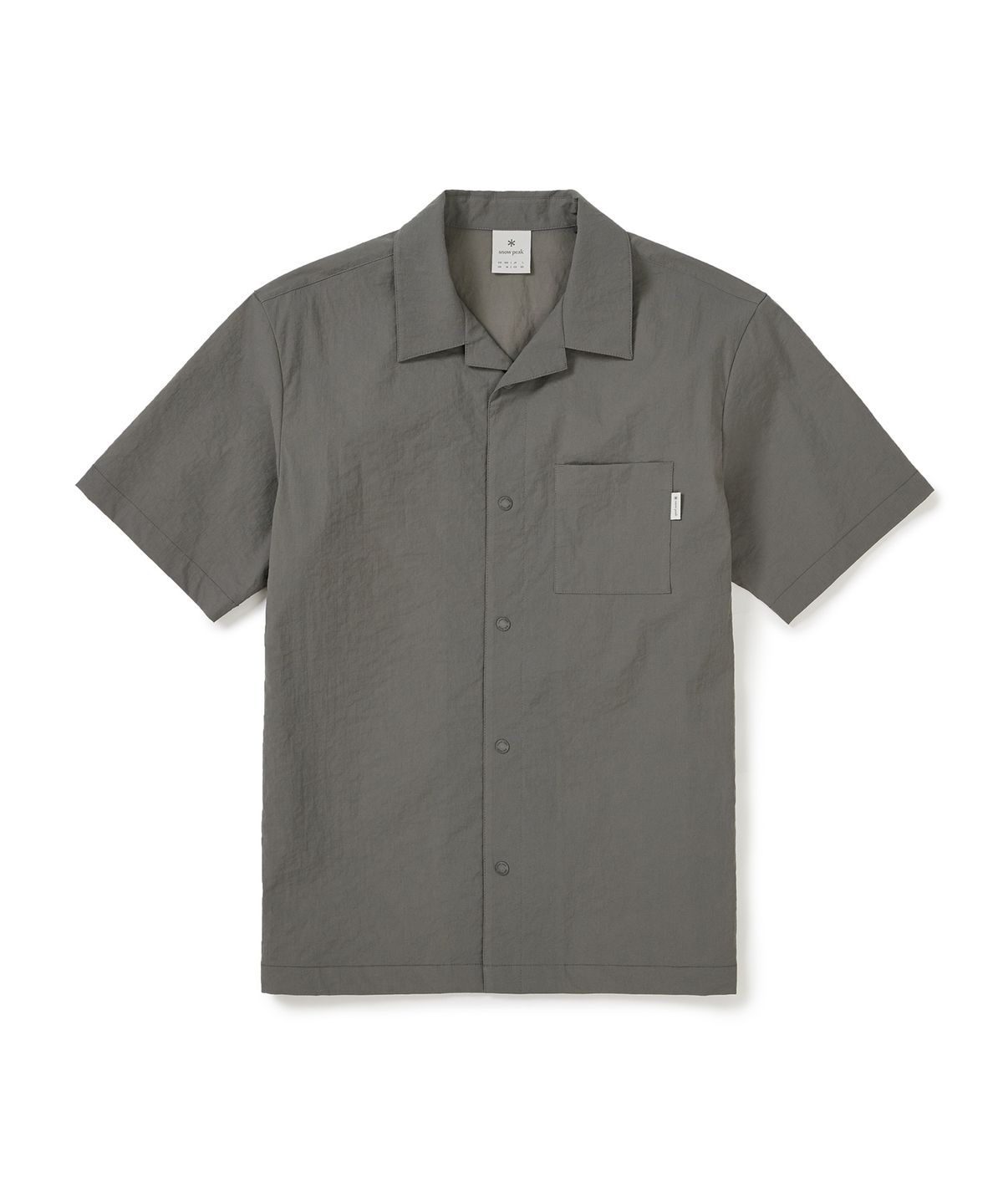 스노우피크 어패럴(SNOWPEAK APPAREL) 미닛 반팔 셔츠 (S25MMFSH74) Dark Gray