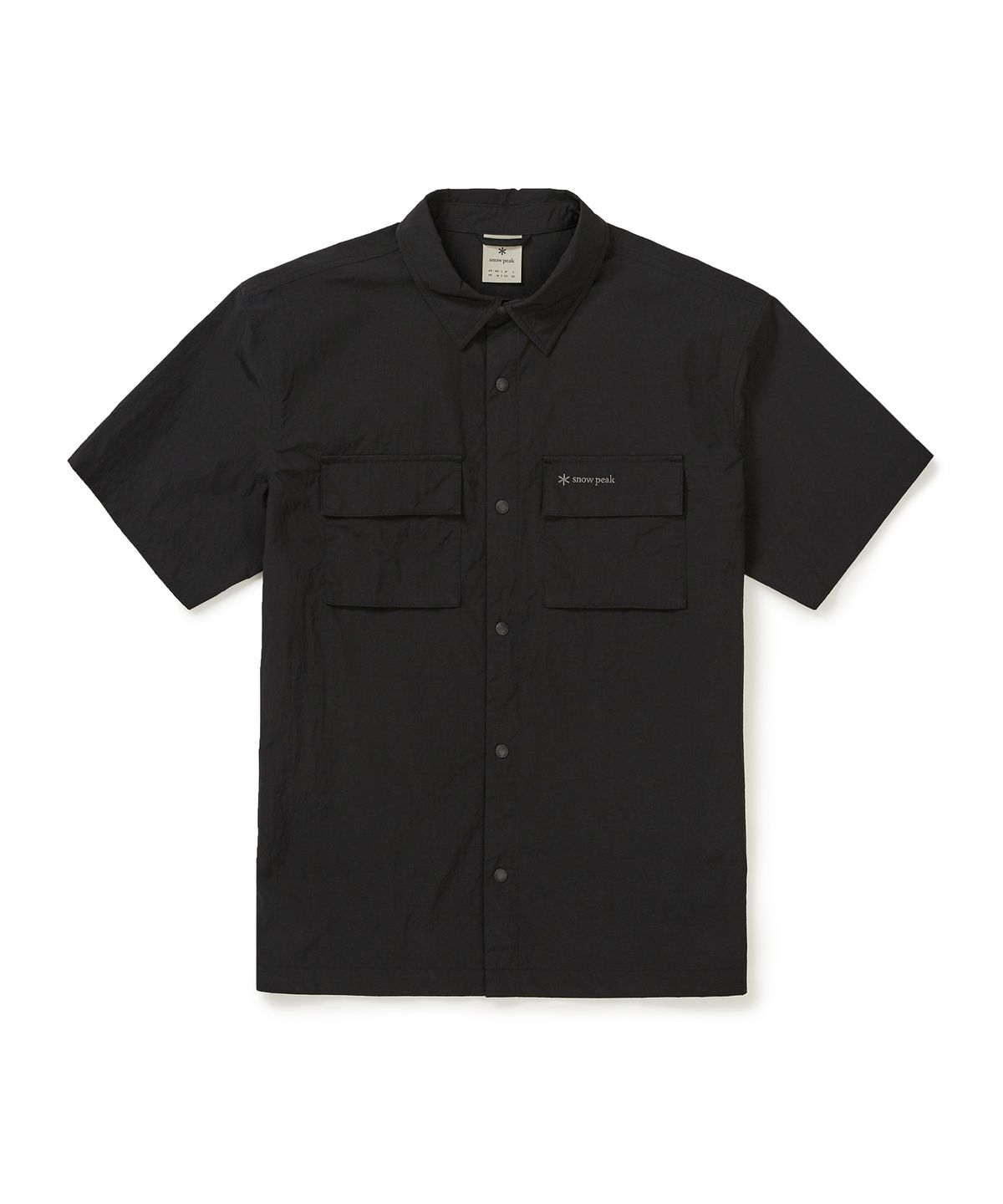 스노우피크 어패럴(SNOWPEAK APPAREL) 타슬란 투포켓 반팔 셔츠 (S25MMLSH50) Black