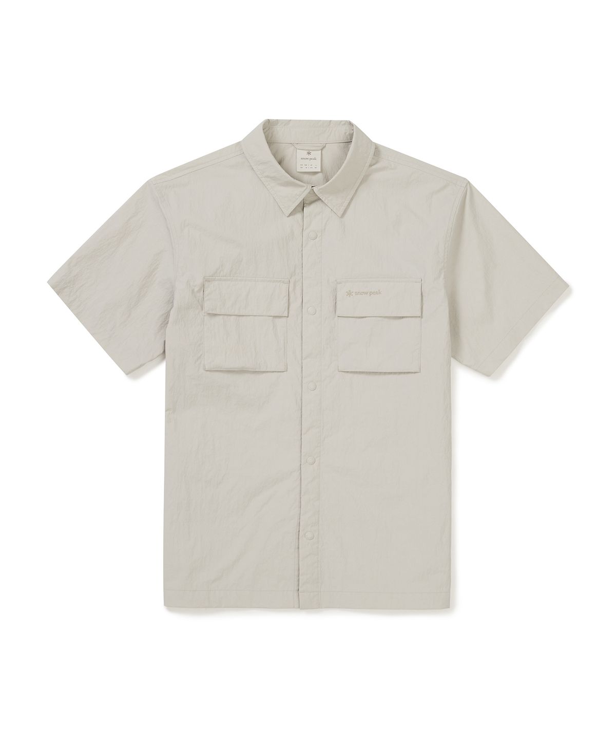 스노우피크 어패럴(SNOWPEAK APPAREL) 타슬란 투포켓 반팔 셔츠 (S25MMLSH50) Sand Beige