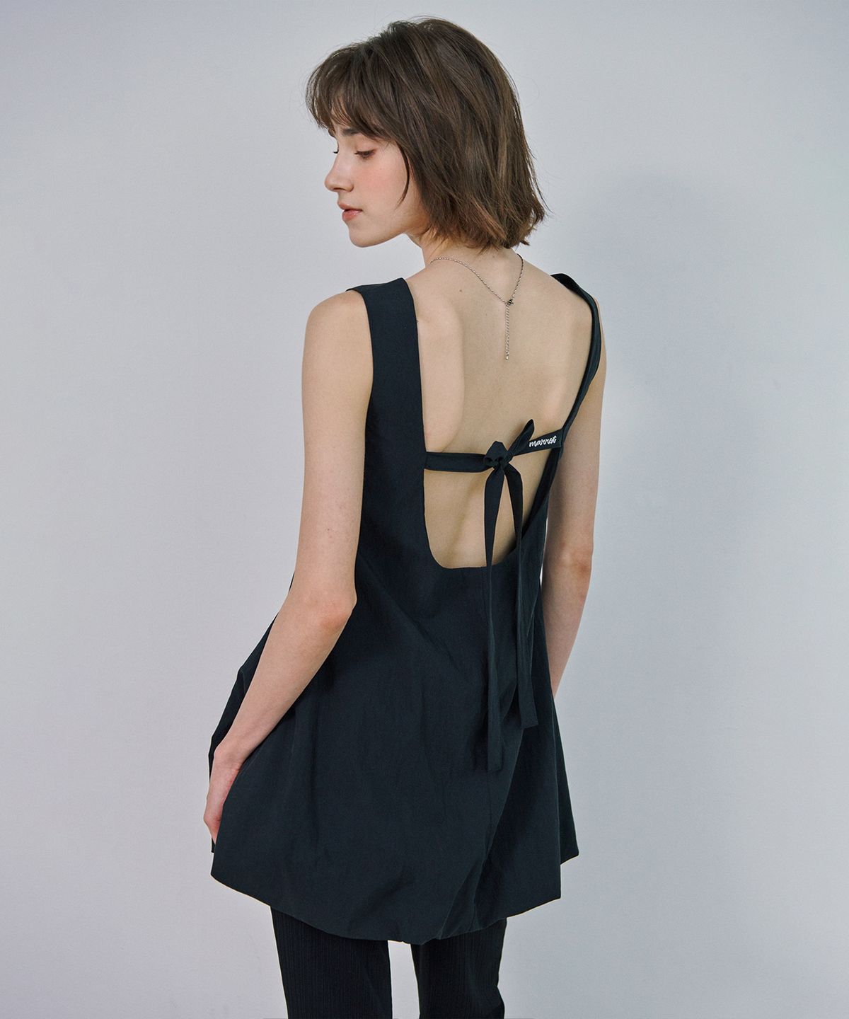 마롯(MARROT) BALLOON MINI DRESS_BLACK