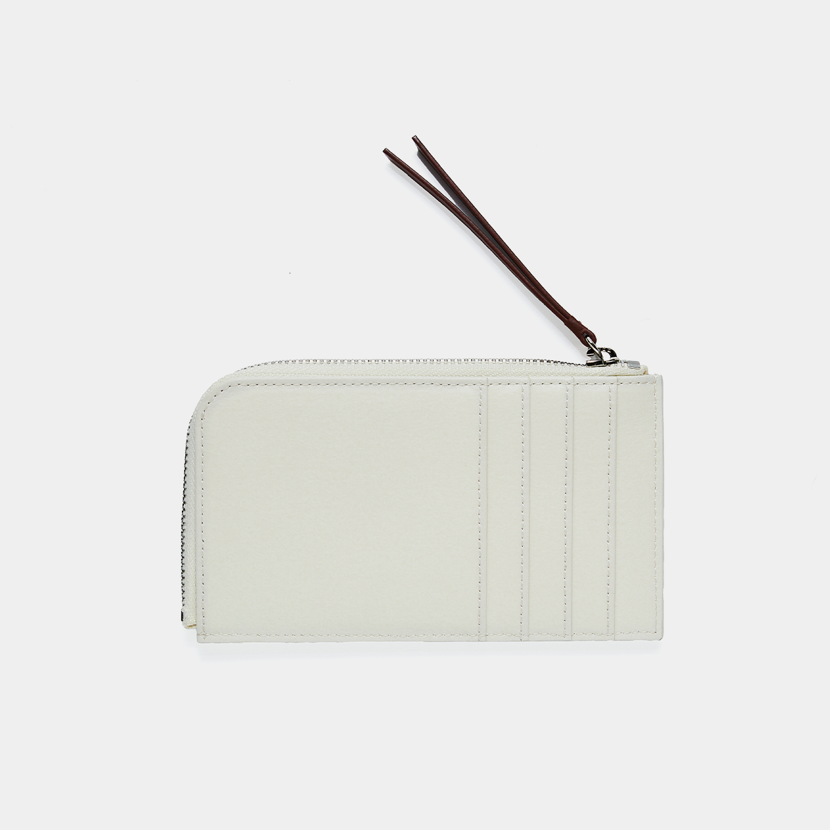할리케이(HARLIEK) 반달 지퍼 카드지갑 / Bandal Zipper Card Wallet [Cream Burgundy]