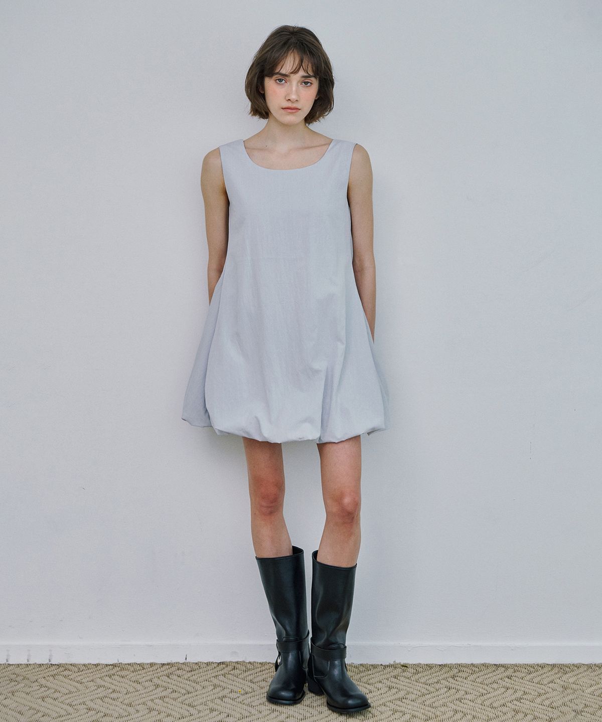 마롯(MARROT) BALLOON MINI DRESS_GREY