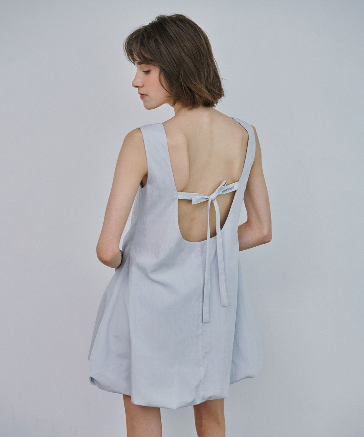 마롯(MARROT) BALLOON MINI DRESS_GREY