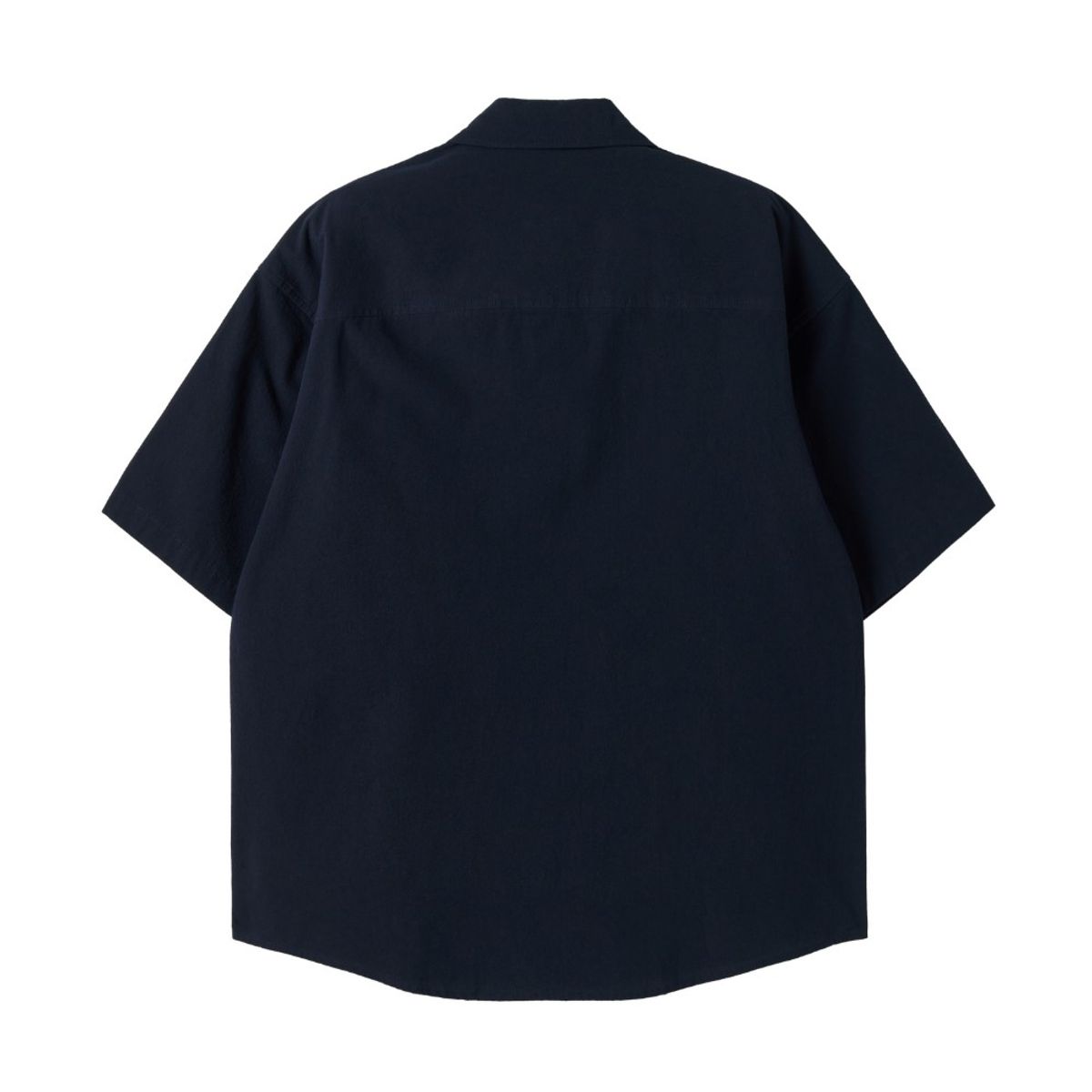 브롬톤 런던(BROMPTON LONDON) MICRO SEERSUCKER SET HALF SLEEVE SHACKET - NAVY (P252MJK484)