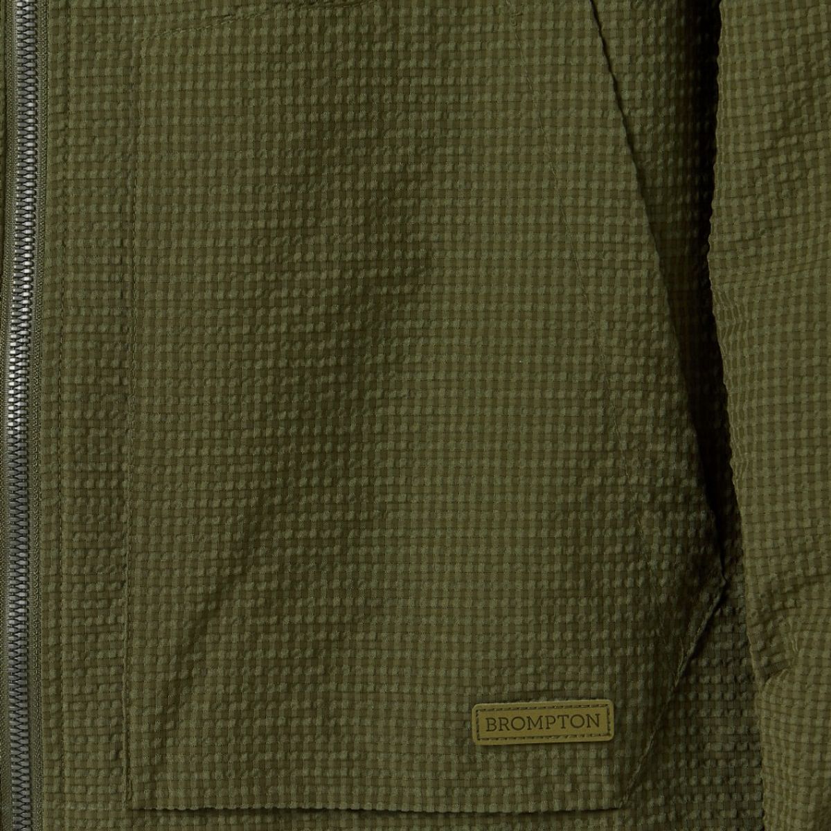 브롬톤 런던(BROMPTON LONDON) SEERSUCKER LONG SLEEVES HOOD FULL ZIP - KHAKI (P252MJP485)
