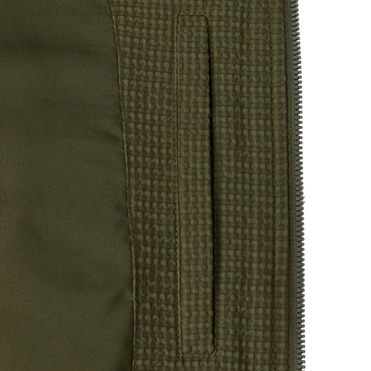 브롬톤 런던(BROMPTON LONDON) SEERSUCKER LONG SLEEVES HOOD FULL ZIP - KHAKI (P252MJP485)