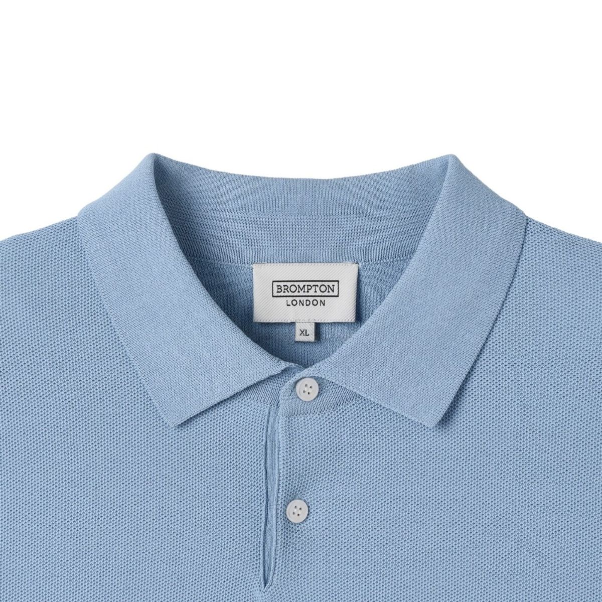 브롬톤 런던(BROMPTON LONDON) COLLAR BUTTON SWEATER - BLUE (P252MKT430)