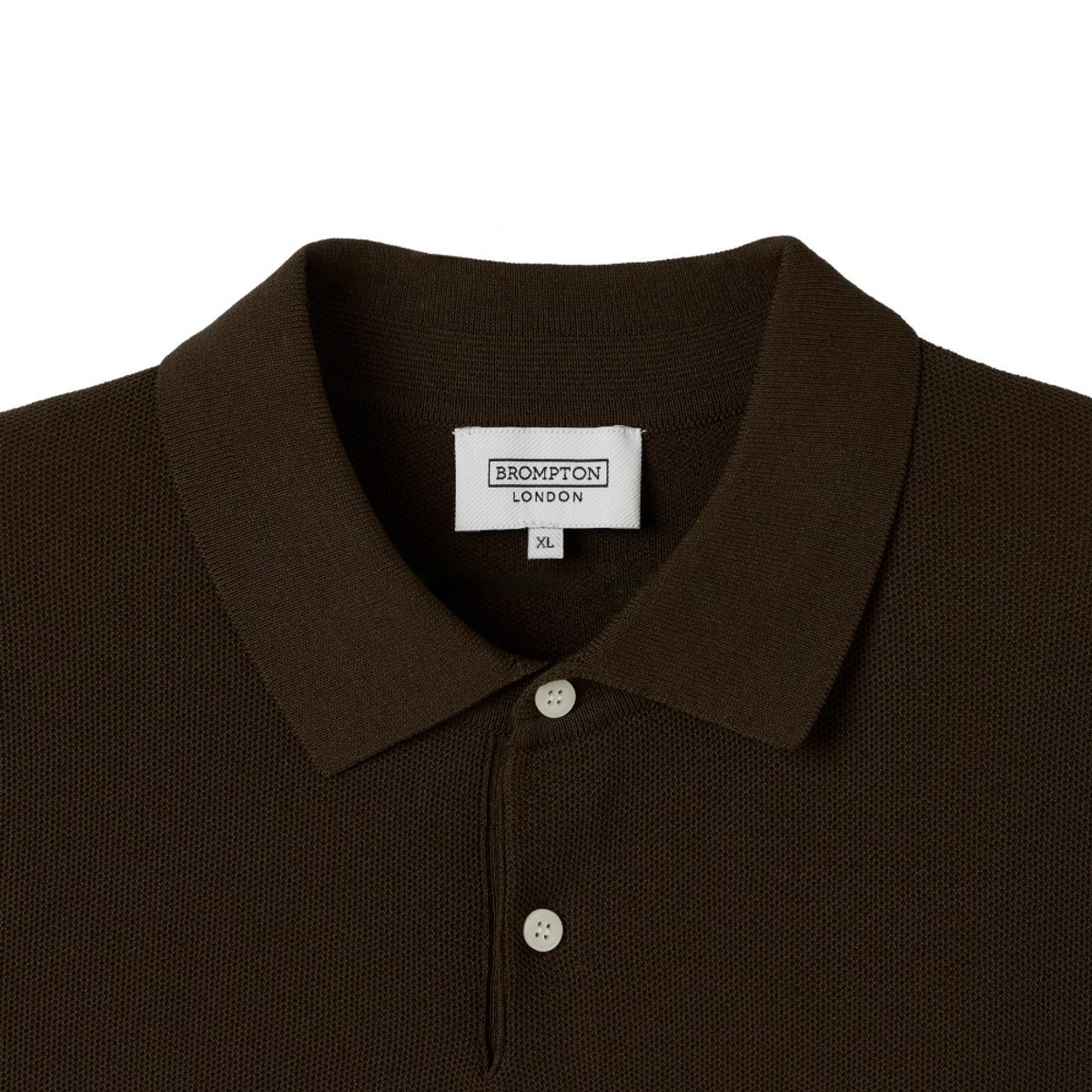브롬톤 런던(BROMPTON LONDON) COLLAR BUTTON SWEATER - BROWN (P252MKT430)
