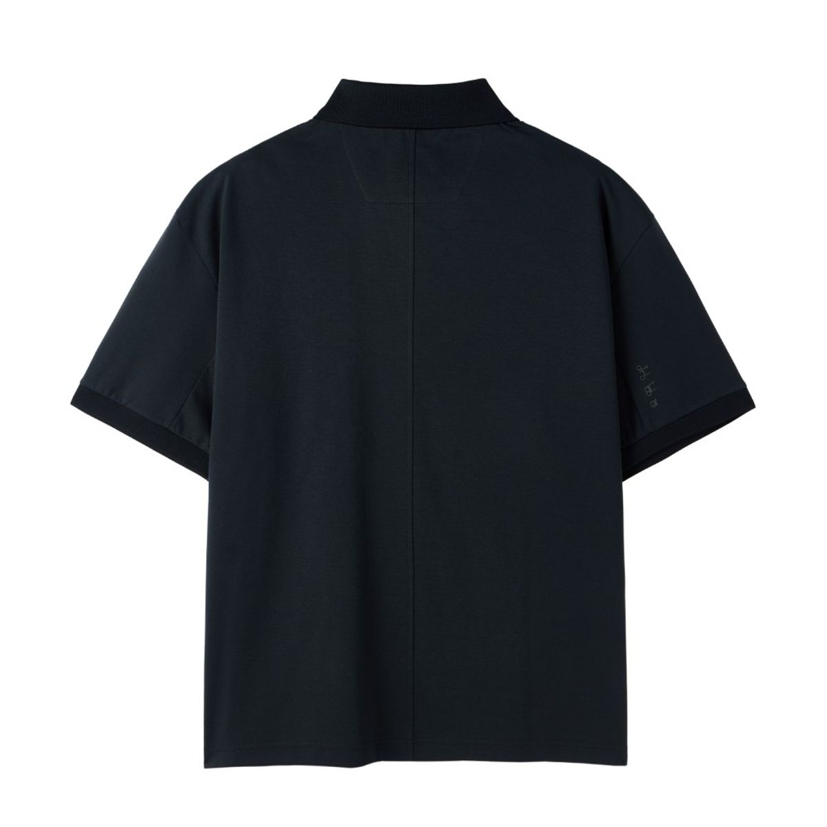 브롬톤 런던(BROMPTON LONDON) SUPIMA COLLAR T-SHIRT - BLACK (P252MPL130)