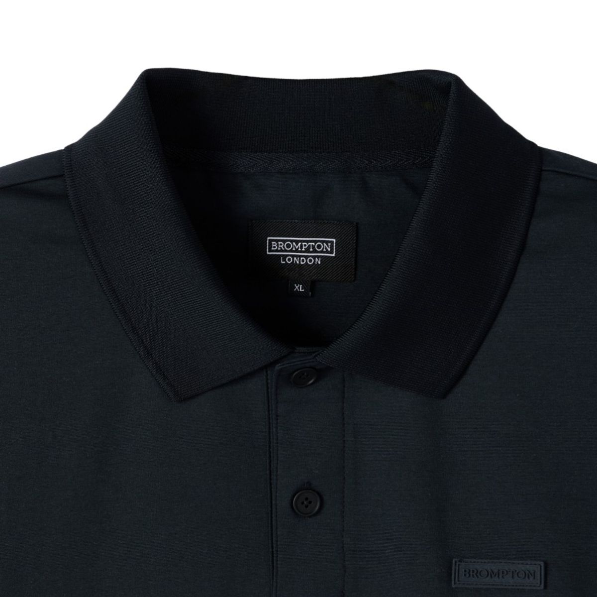 브롬톤 런던(BROMPTON LONDON) SUPIMA COLLAR T-SHIRT - BLACK (P252MPL130)