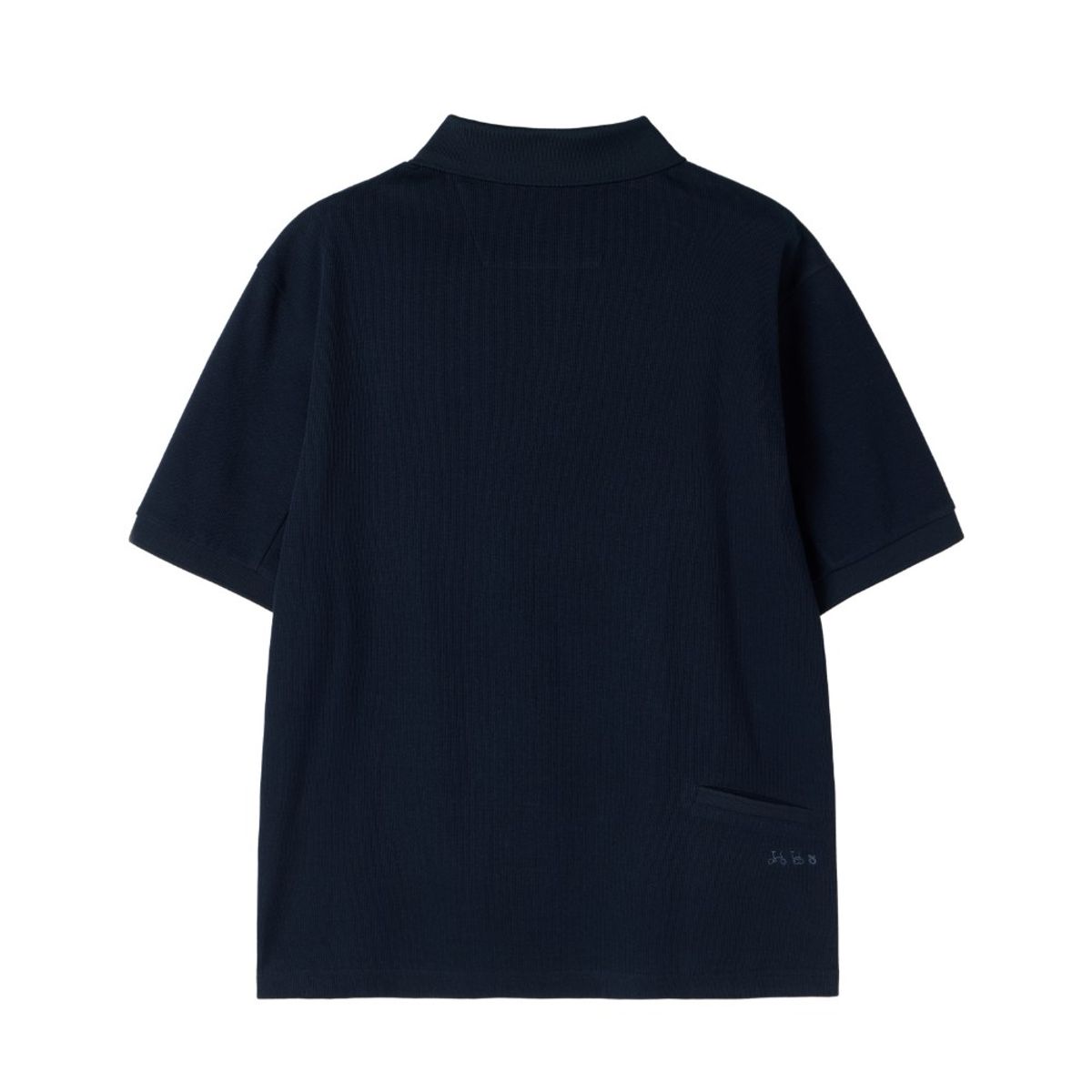 브롬톤 런던(BROMPTON LONDON) COLLAR T-SHIRT - NAVY (P252UPL131)