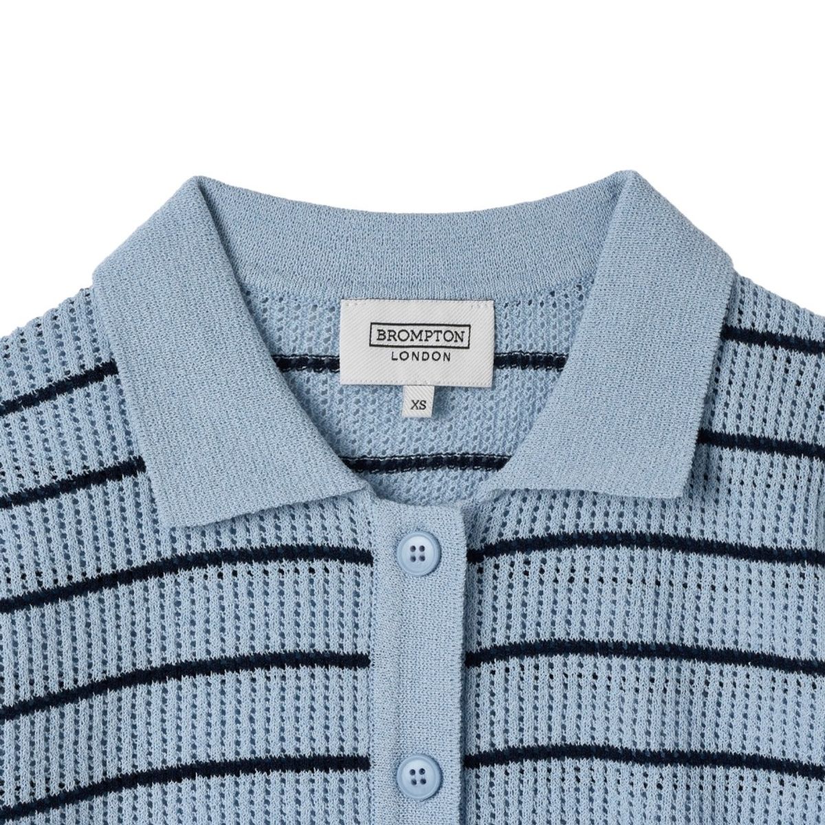 브롬톤 런던(BROMPTON LONDON) W STRIPED CADIGAN SWEATER - SKY BLUE (P252WKT430)
