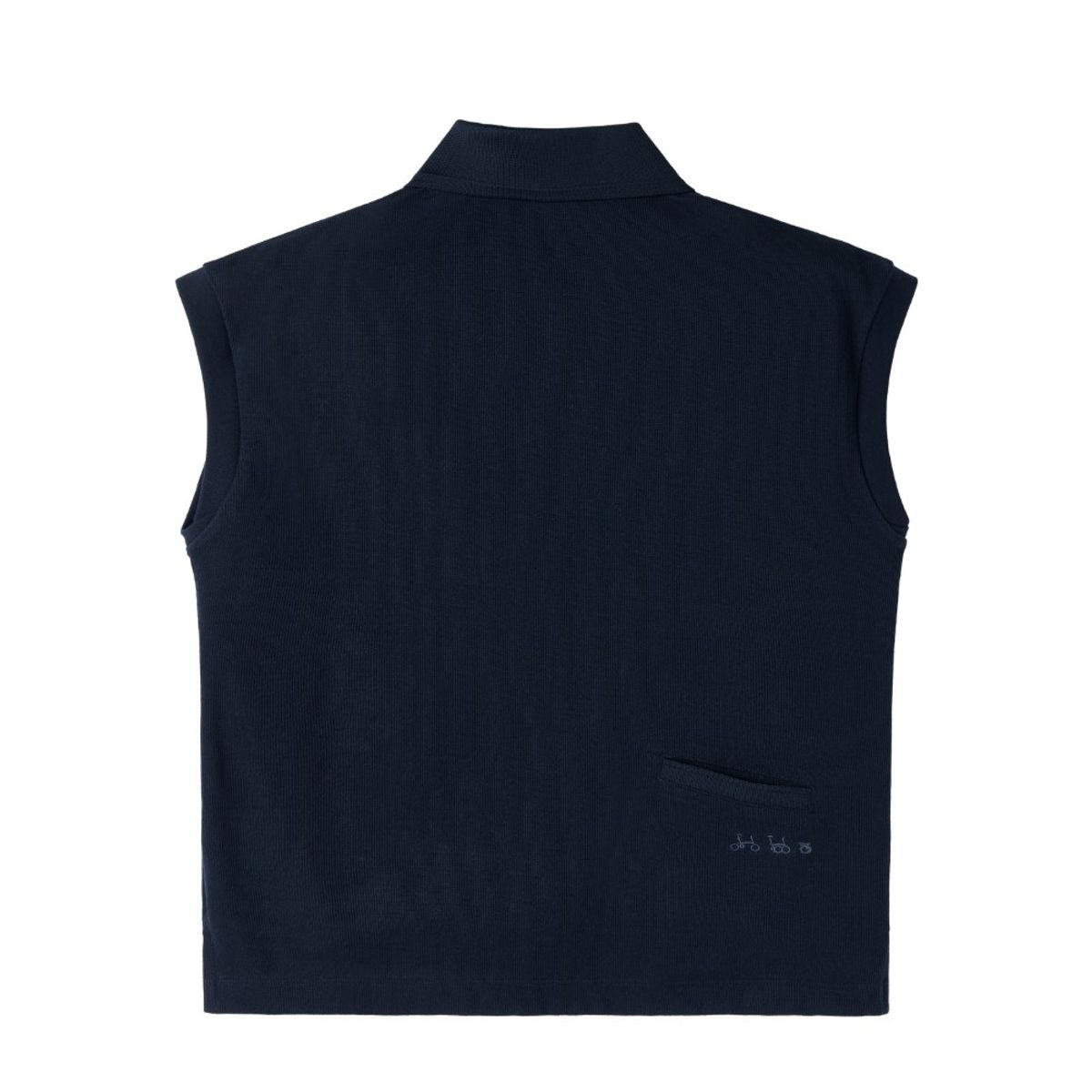 브롬톤 런던(BROMPTON LONDON) W COLLAR T-SHIRT - NAVY (P252WPL131)