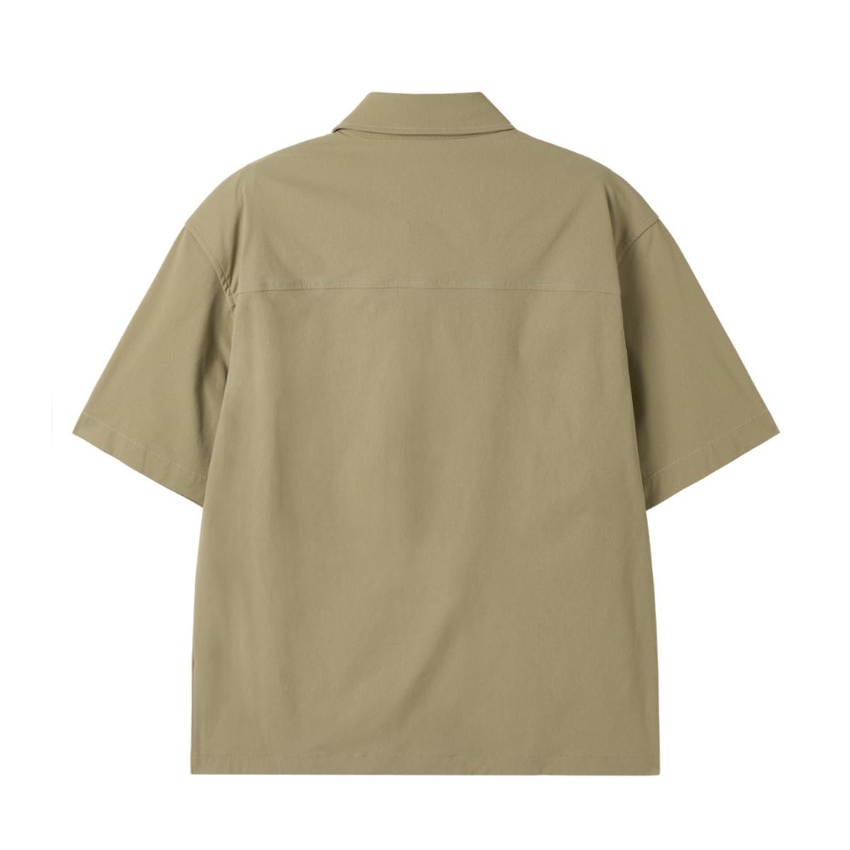 브롬톤 런던(BROMPTON LONDON) DENIM-LIKE HALF SLEEVE SHIRT - BEIGE (P252MSH180)