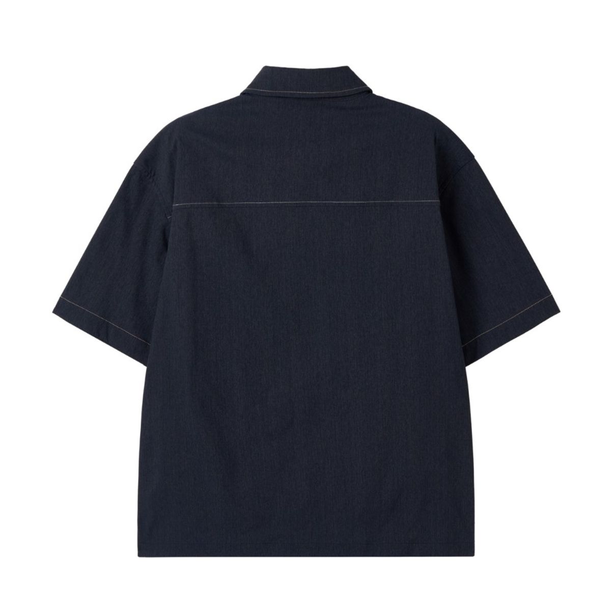 브롬톤 런던(BROMPTON LONDON) DENIM-LIKE HALF SLEEVE SHIRT - NAVY (P252MSH180)