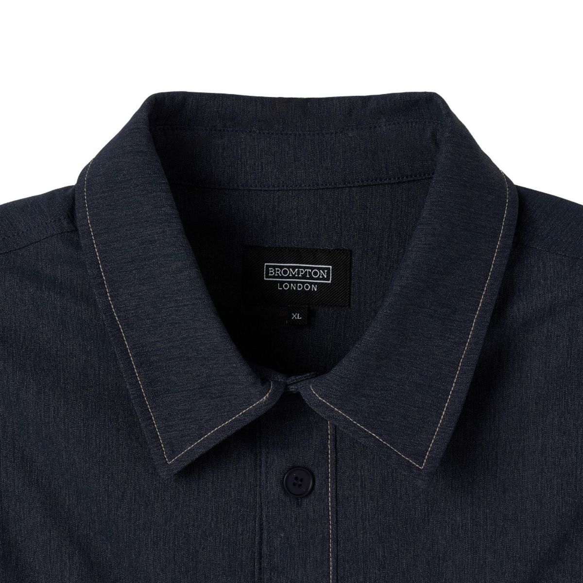 브롬톤 런던(BROMPTON LONDON) DENIM-LIKE HALF SLEEVE SHIRT - NAVY (P252MSH180)