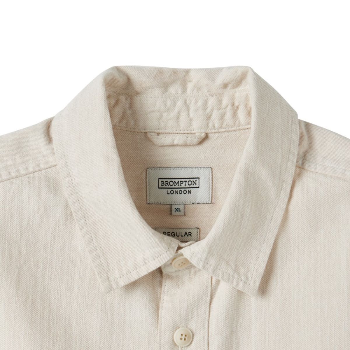 브롬톤 런던(BROMPTON LONDON) SUMMER DENIM HALF SLEEVE SHIRT - CREAM (P252MSH432)