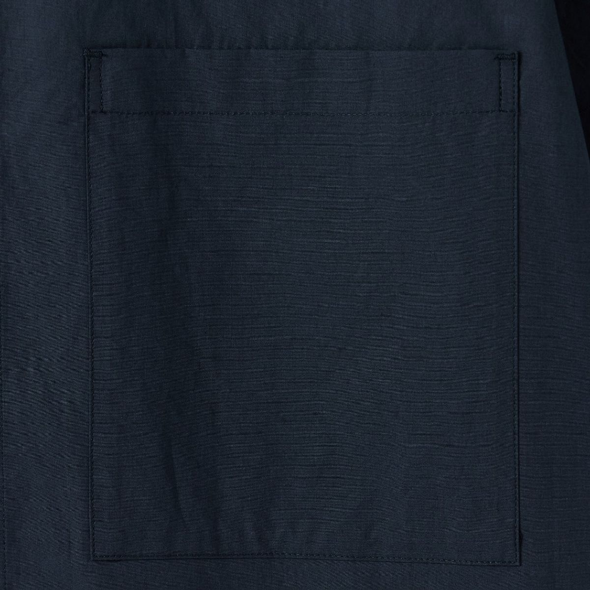브롬톤 런던(BROMPTON LONDON) BIOWASHED HALF SLEEVE SHIRT - NAVY (P252MSH433)