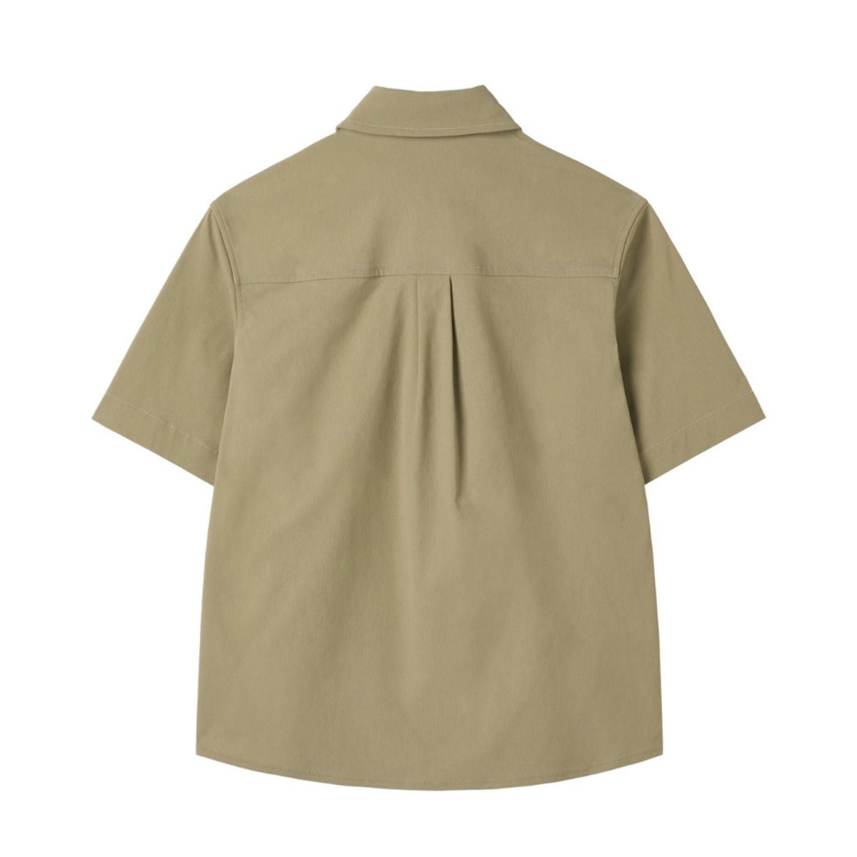 브롬톤 런던(BROMPTON LONDON) W DENIM-LIKE HALF SLEEVE SHIRT - BEIGE (P252WSH180)