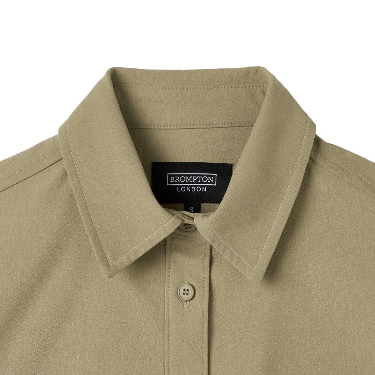 브롬톤 런던(BROMPTON LONDON) W DENIM-LIKE HALF SLEEVE SHIRT - BEIGE (P252WSH180)