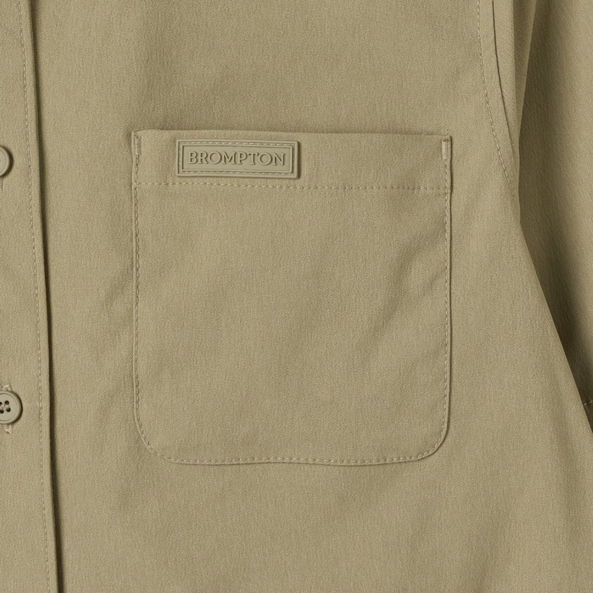 브롬톤 런던(BROMPTON LONDON) W DENIM-LIKE HALF SLEEVE SHIRT - BEIGE (P252WSH180)