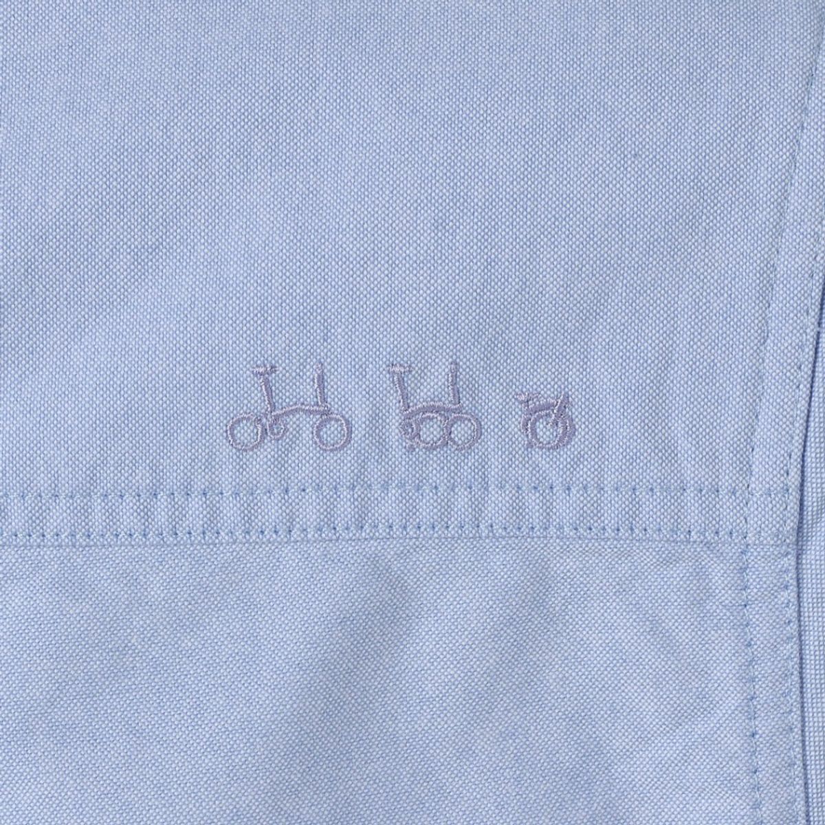 브롬톤 런던(BROMPTON LONDON) W OXFORD HALF SLEEVE COLLAR SHIRT - BLUE (P252WSH434)