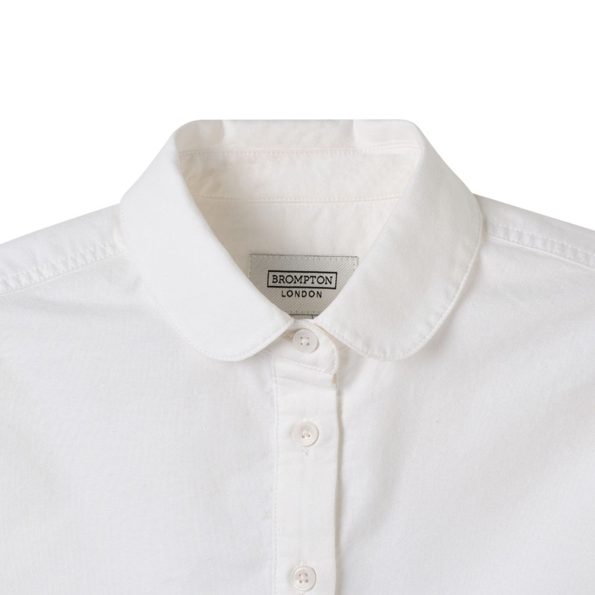 브롬톤 런던(BROMPTON LONDON) W OXFORD HALF SLEEVE COLLAR SHIRT - WHITE (P252WSH434)