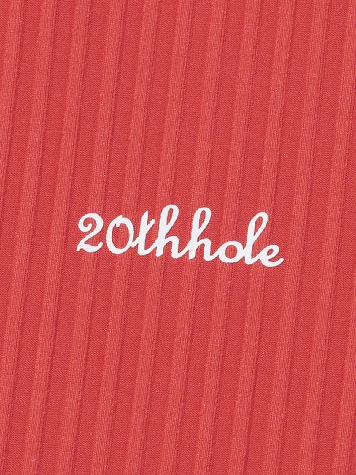 투에니스홀(20TH HOLE) 여성 골지 모크넥 반팔 베이스 레이어 [RED]