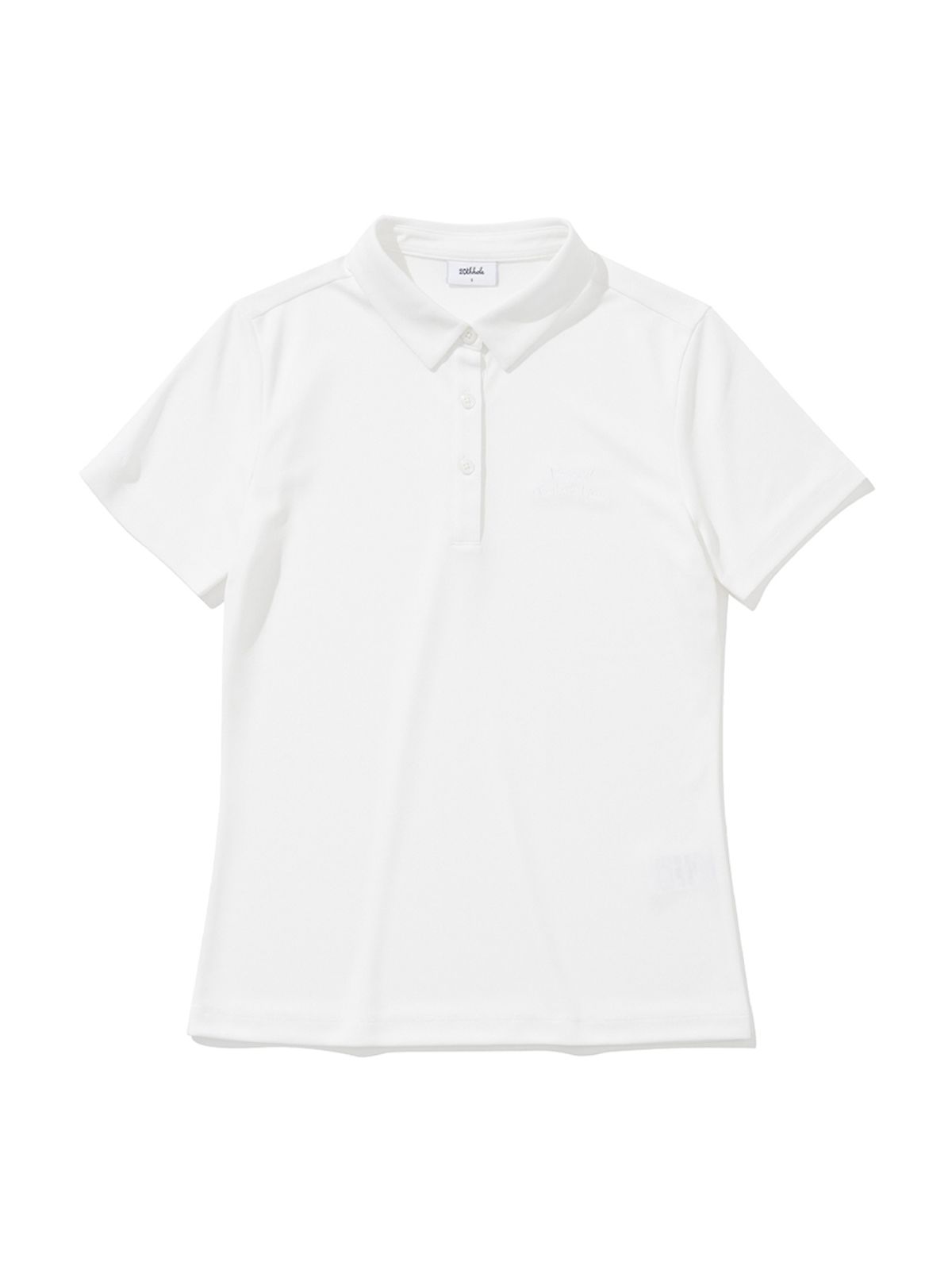 투에니스홀(20TH HOLE) 여성 톤온톤 자수 PK 반팔 카라 티셔츠 [WHITE]