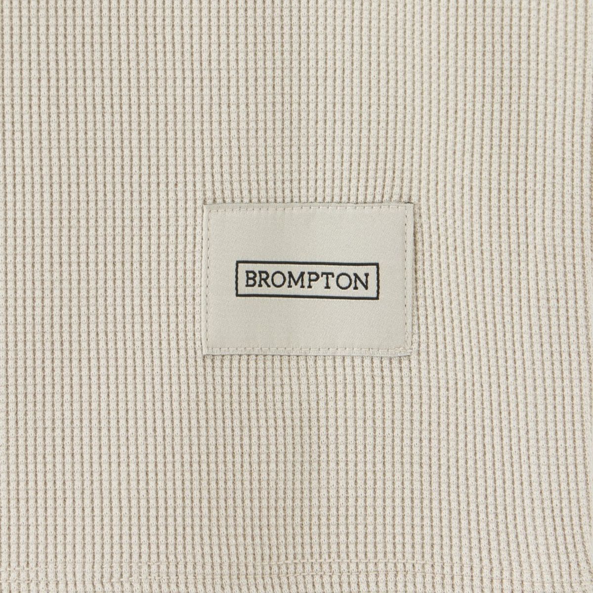 브롬톤 런던(BROMPTON LONDON) BUTTON WAFFLE HALF SLEEVE T-SHIRT - BEIGE (P252MTS433)