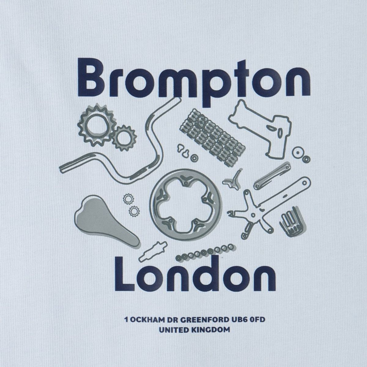 브롬톤 런던(BROMPTON LONDON) PARTS GRAPHIC HALF SLEEVE T-SHIRT - L/BLUE (P252UTS432)