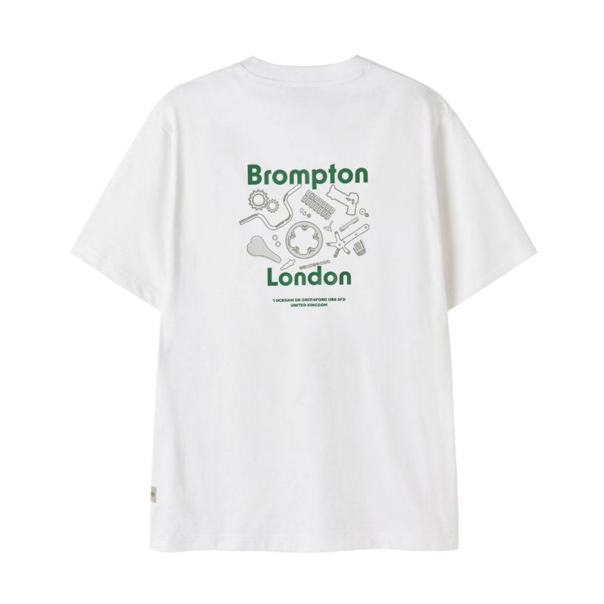 브롬톤 런던(BROMPTON LONDON) PARTS GRAPHIC HALF SLEEVE T-SHIRT - WHITE (P252UTS432)
