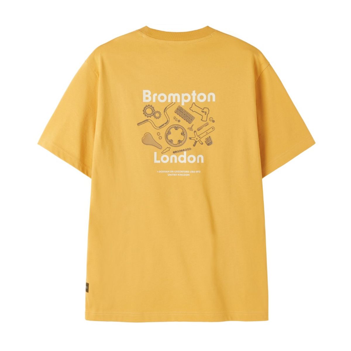 브롬톤 런던(BROMPTON LONDON) PARTS GRAPHIC HALF SLEEVE T-SHIRT - YELLOW (P252UTS432)