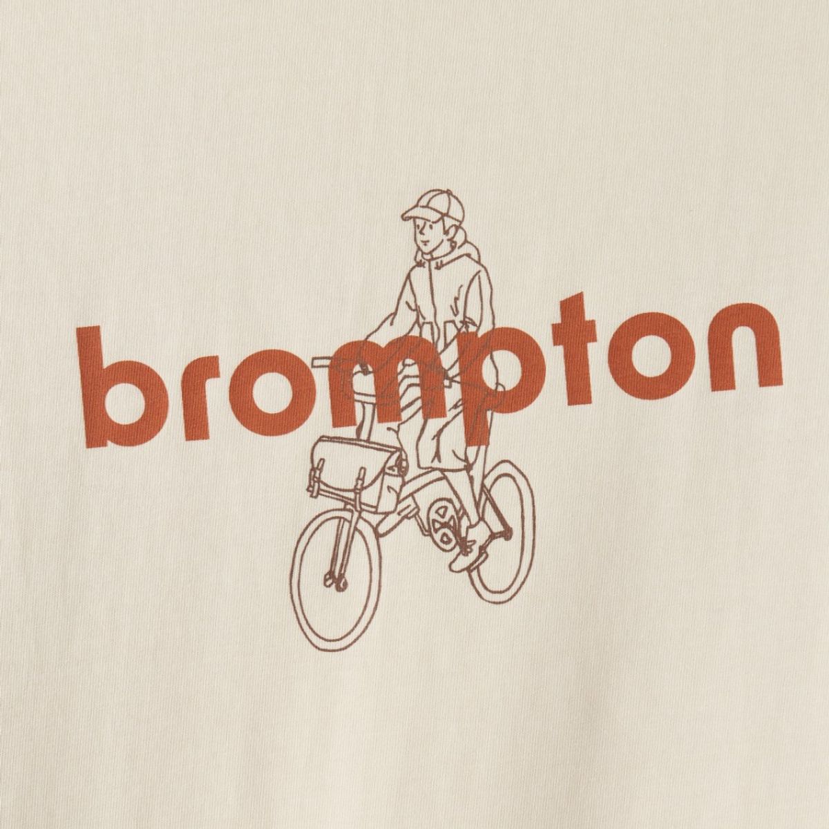 브롬톤 런던(BROMPTON LONDON) BROMPTON RIDER GRAPHIC T-SHIRT - L/BEIGE (P252UTS436)