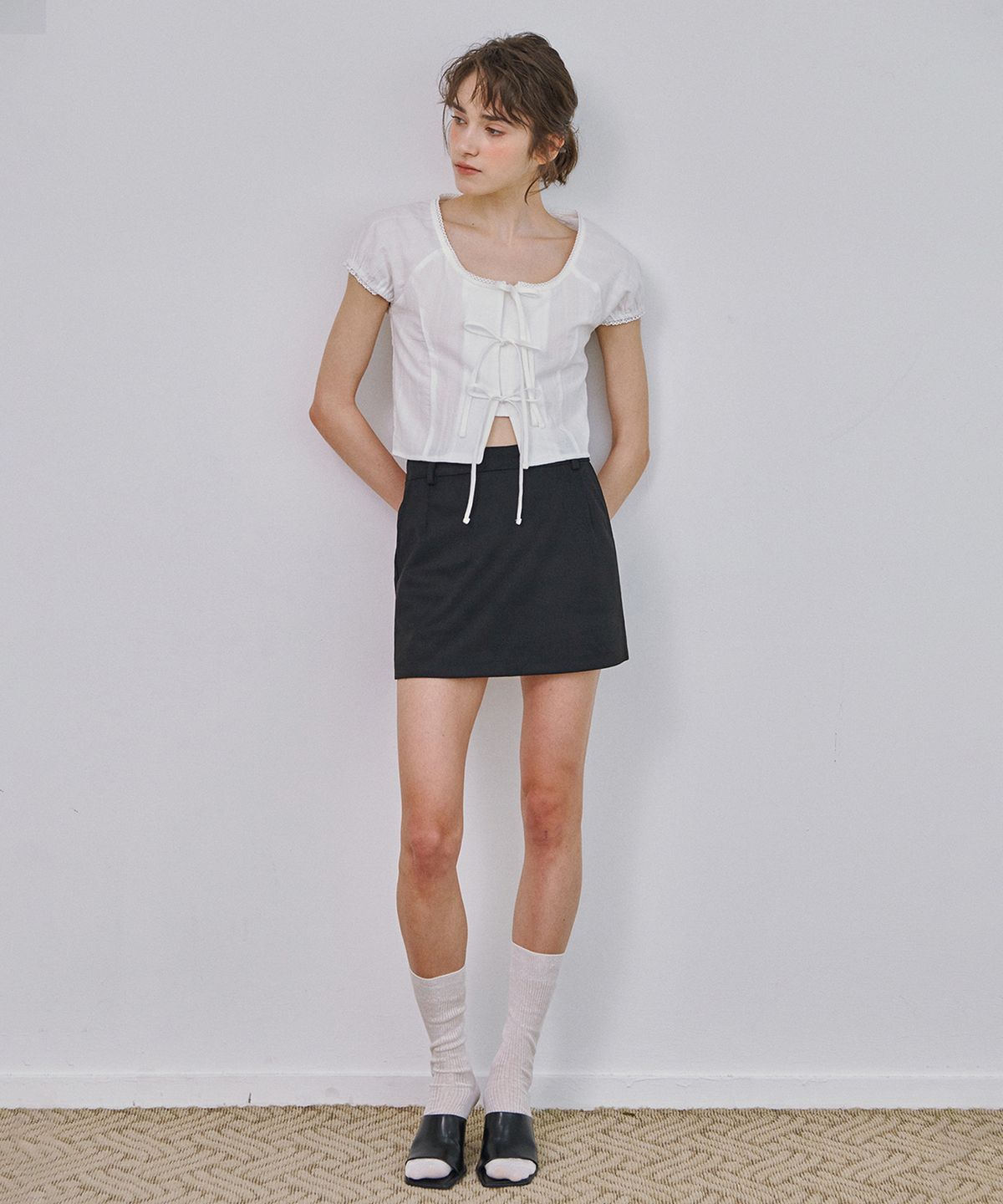 마롯(MARROT) LACE PUFF BLOUSE_WHITE
