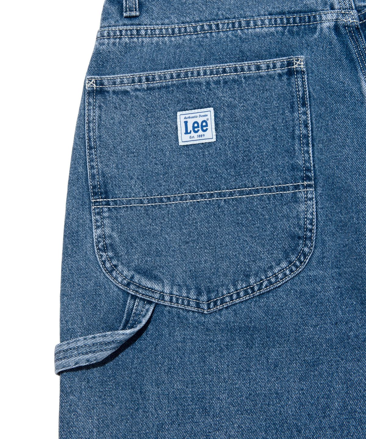 리(LEE) 페인터 데님 쇼츠 인디고 미듐