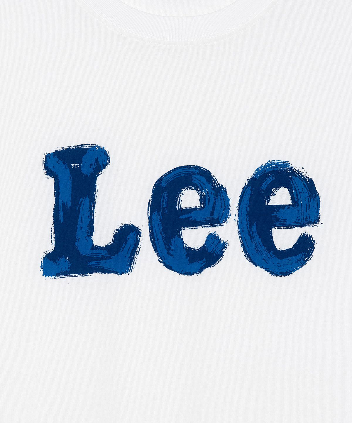 리(LEE) 브러쉬 페인팅 로고 티셔츠 화이트