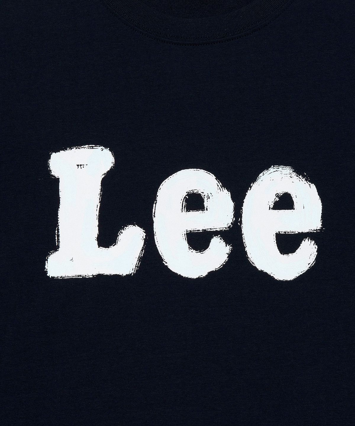 리(LEE) 브러쉬 페인팅 로고 티셔츠 네이비
