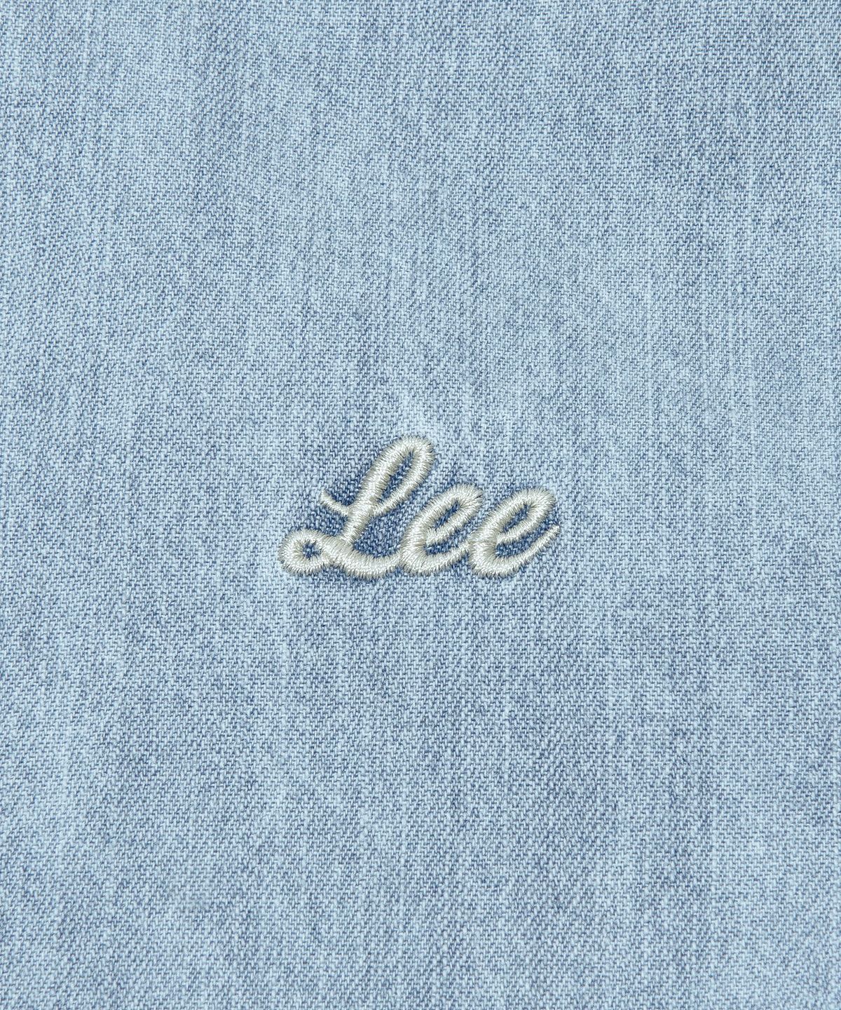 리(LEE) 우먼 숏 크롭 데님 반팔 셔츠 인디고 라이트