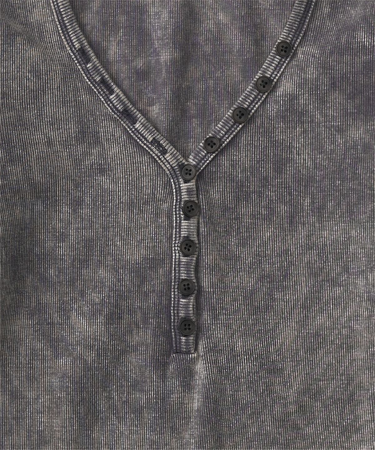 지제뮤지엄(ZIZEMUSEUM) V NECK BUTTON HOODIE (STONE BROWN)