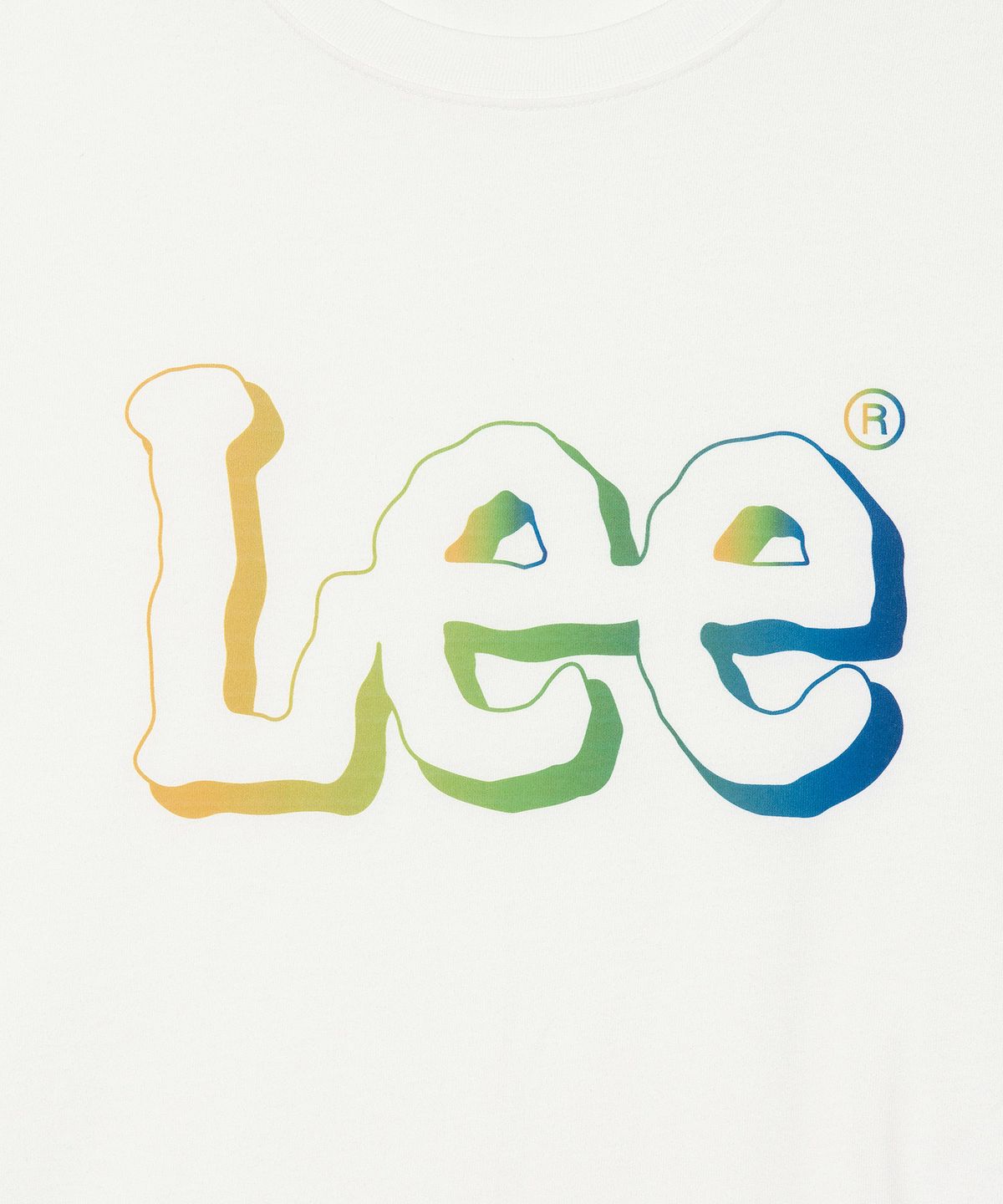 리(LEE) 그라데이션 트위치 로고 티셔츠 화이트