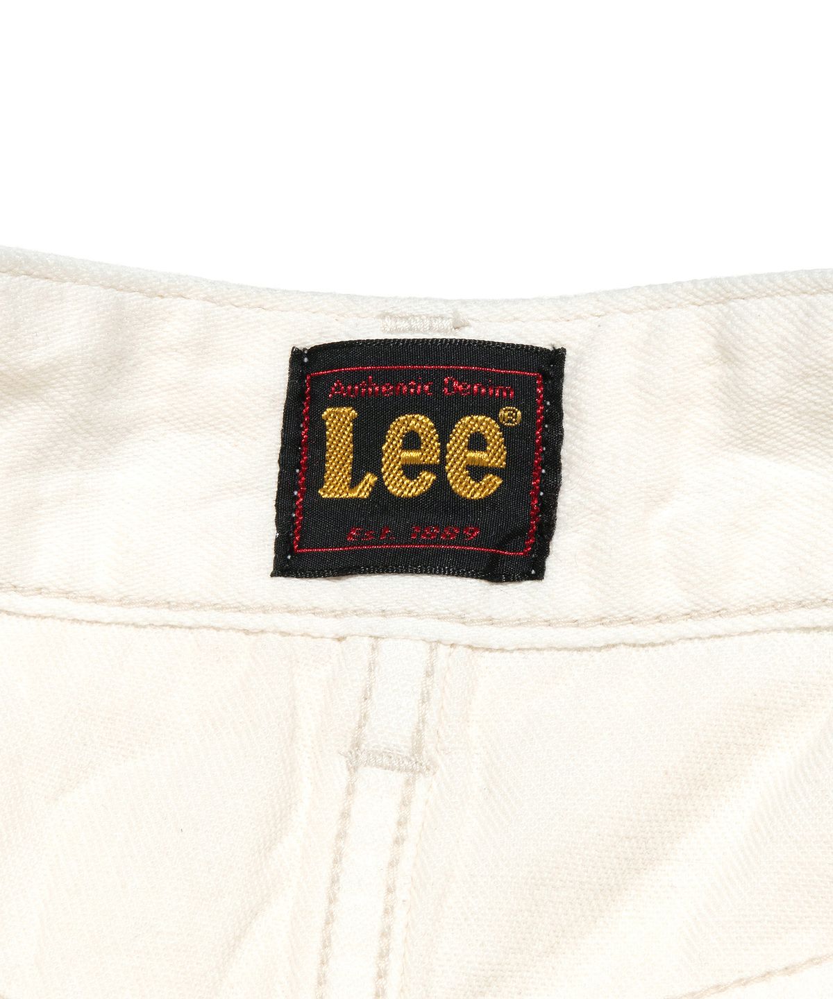 리(LEE) 데님 린넨 미디 스커트 에크루