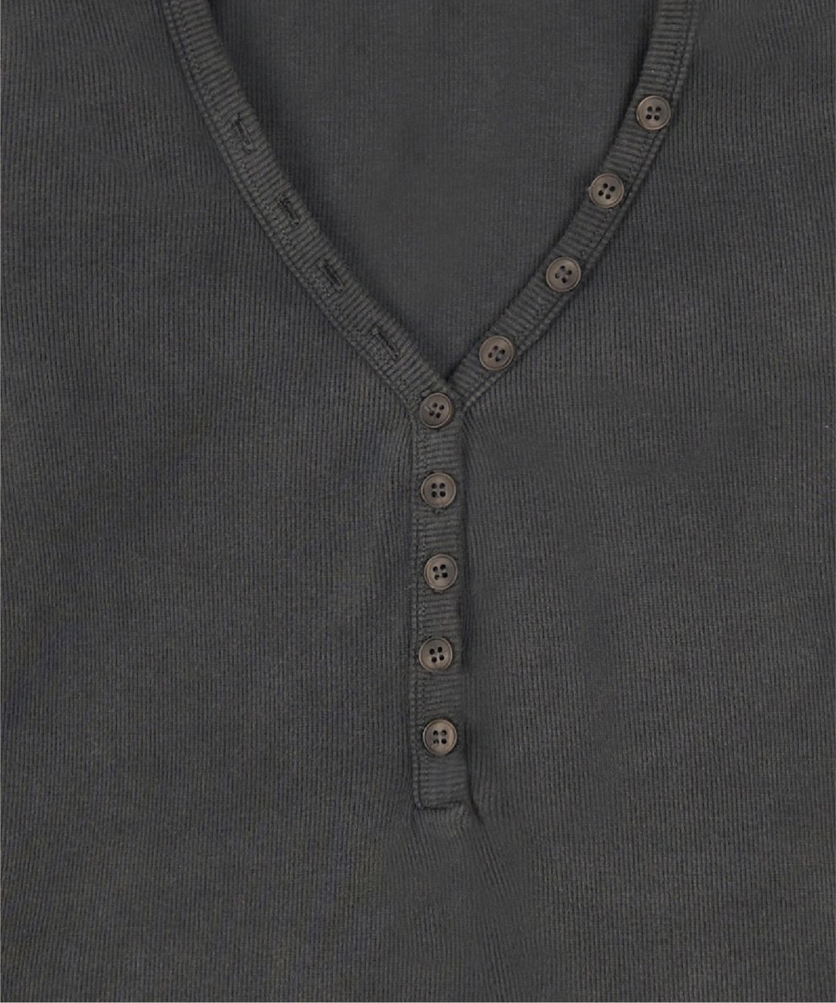 지제뮤지엄(ZIZEMUSEUM) V NECK BUTTON HOODIE (CHARCOAL GRAY)