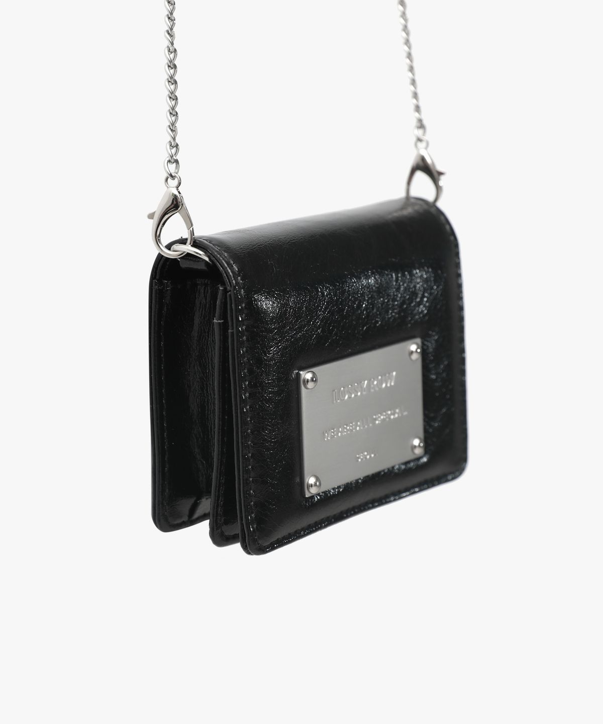 로시로우(LOSSYROW) Chain Card Wallet Bag Black