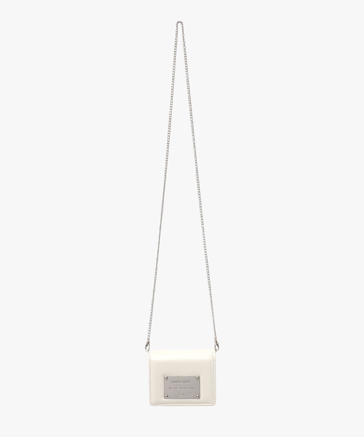 로시로우(LOSSYROW) Chain Card Wallet Bag Cream